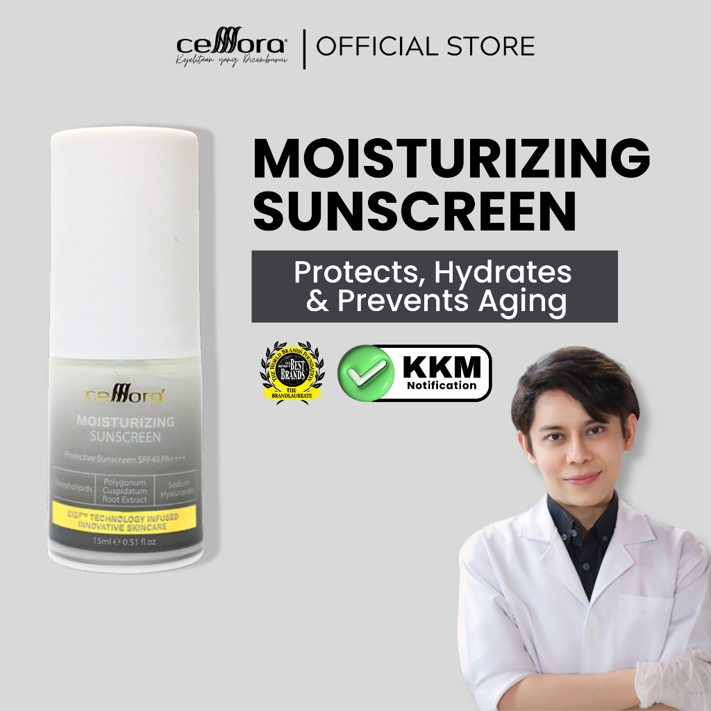 Sunscreen 5 in 1: Moisturizing Sunscreen SPF40 PA++++ Celllora ...