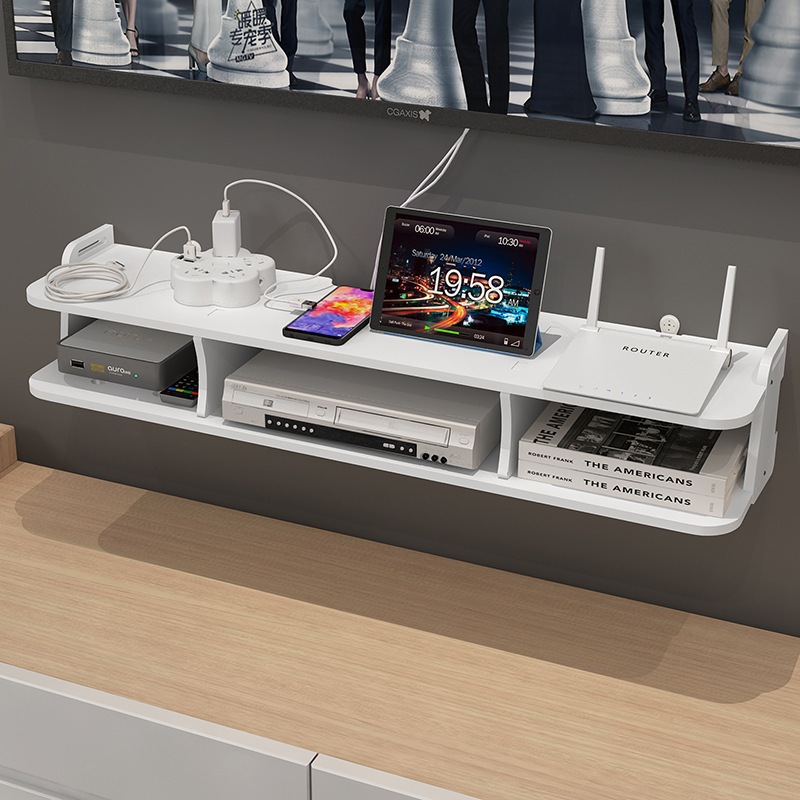 Wall Mounted Rack living room TV wall set-top box rack Modem WiFi ...