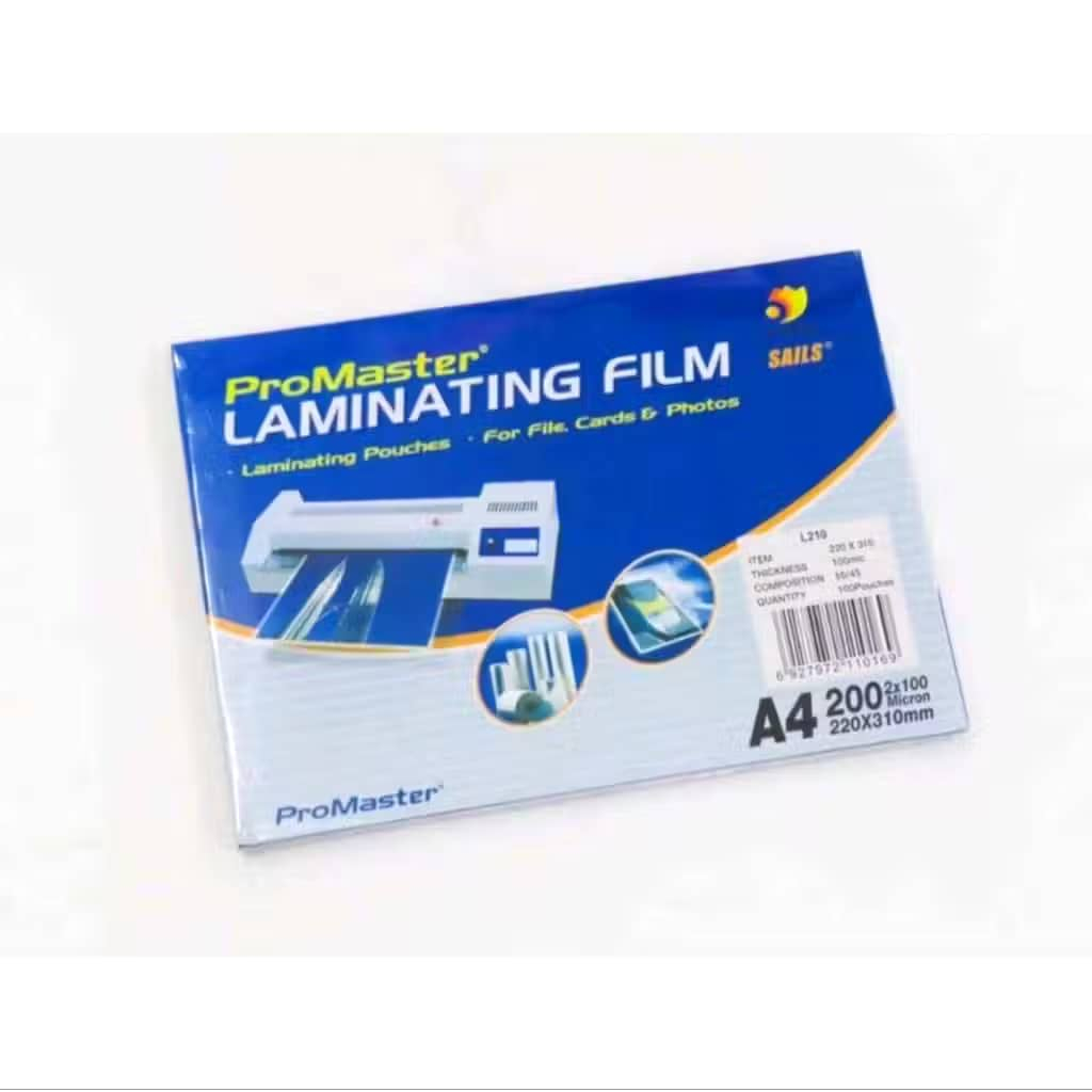 PROMASTER A4 LAMINATING FILM 220 X 310mm (2X100micron) (100's/PKT ...