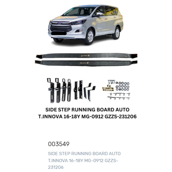 SIDE STEP RUNNING BOARD AUTO T.INNOVA 16-18Y | Shopee Malaysia