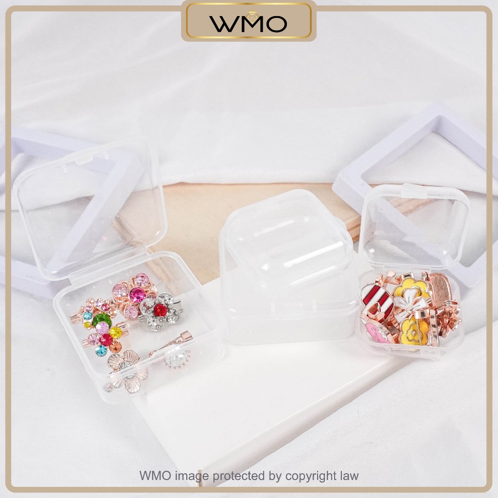 1 Pc Mini Storage Box Transparent Earbud Earphone Brooch Storage Pills ...