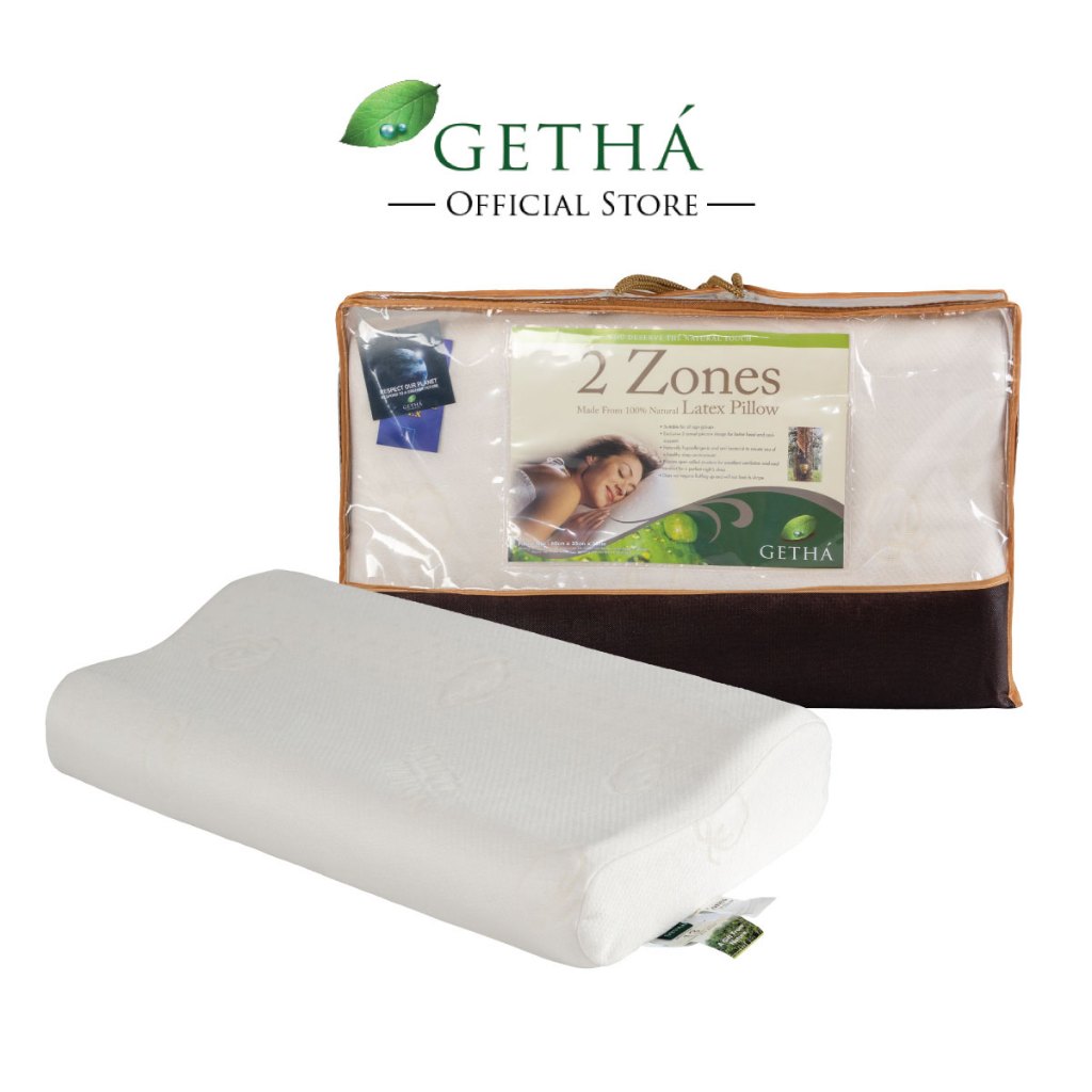 Getha 2 Zone Natural Latex Pillow Shopee Malaysia