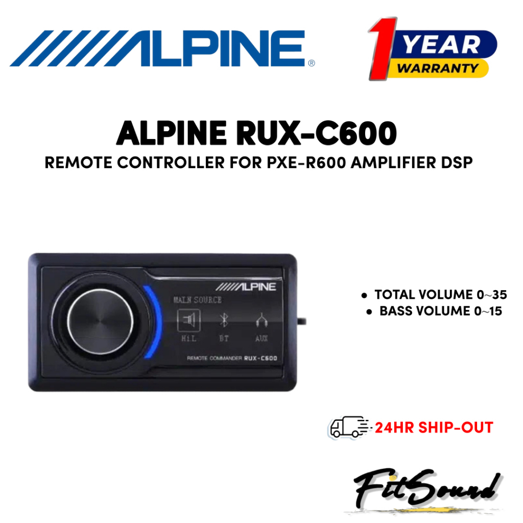 Alpine RUX-C600 Remote Controller for PXE-R600 Amplified DSP | Shopee ...