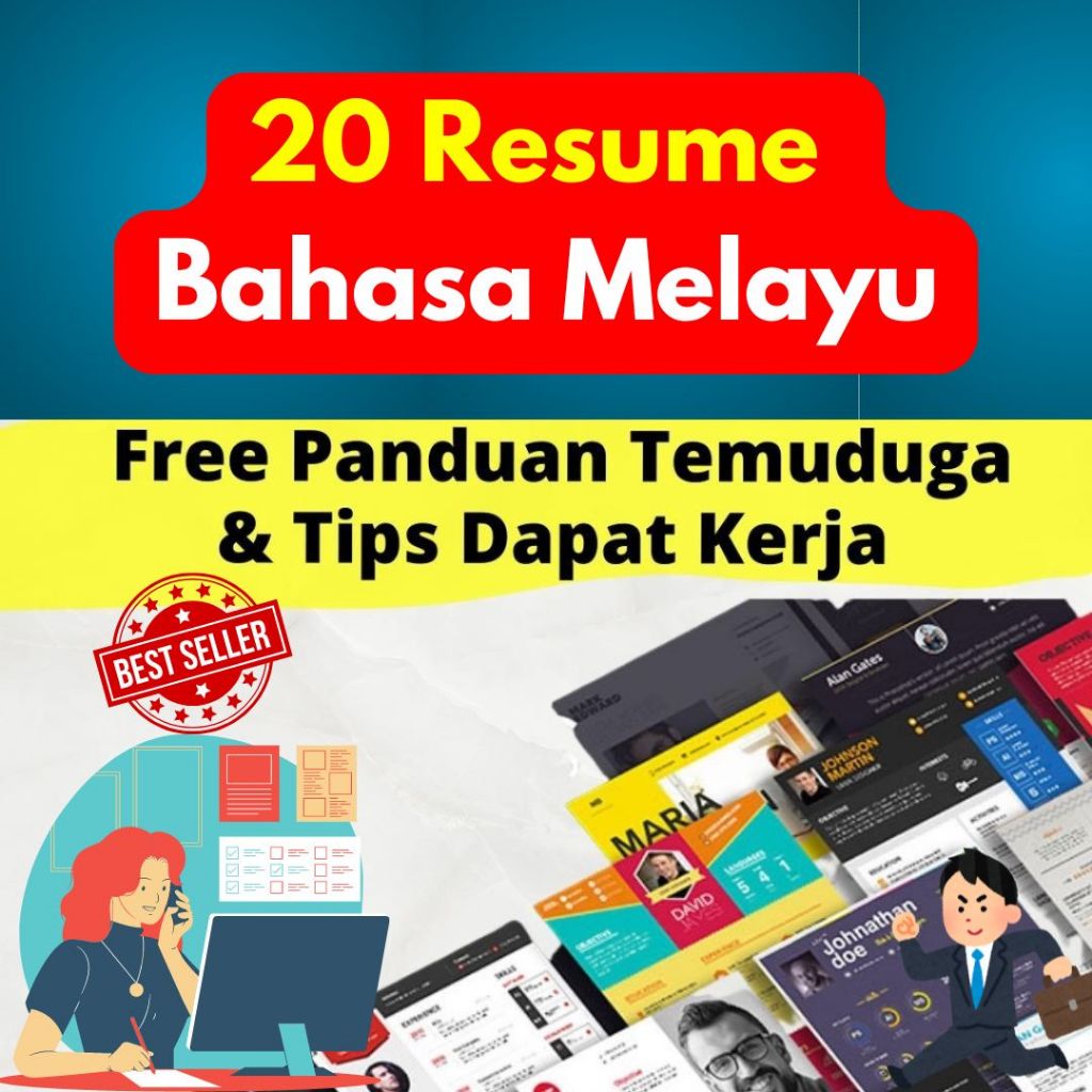 Template Resume Kerja Bahasa Melayu | Mudah Edit Di Microsoft Word