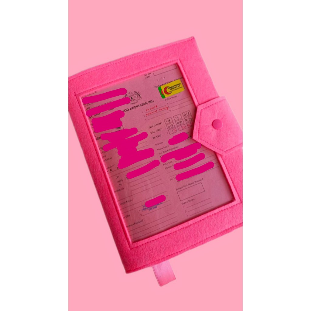 HOTPINK cover buku ibu mengandung dan buku kesihatan anak dan buku saiz ...
