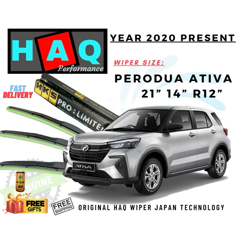 HAQ Silicone Wiper Japan Technology For Perodua Ativa Year 2020 Present ...
