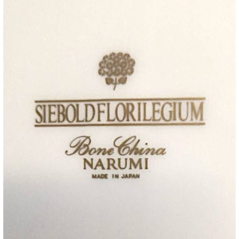 Narumi 27cm Siebold Florilegium Bone China Dinner Plate in