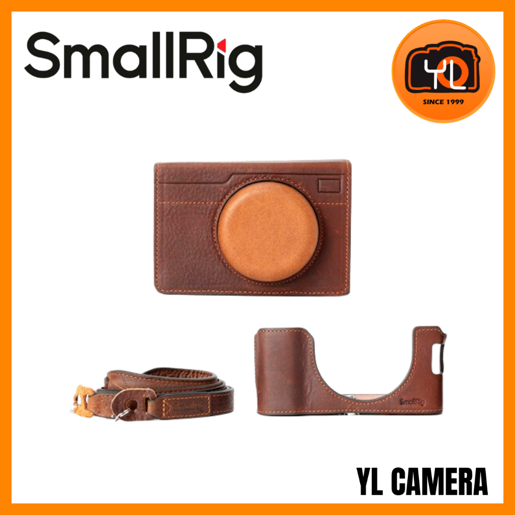 SMALLRIG Custodia In Pelle Marrone Per Fotocamera Canon PowerShot V1 (Modello 5385) - Protezione Elegante