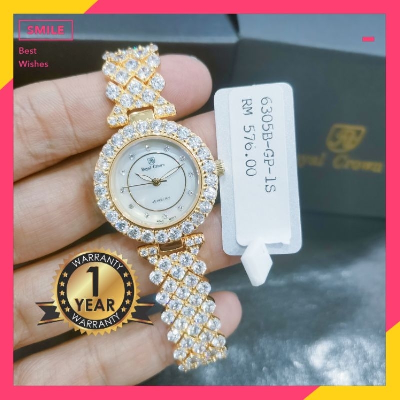 Jam Manik Royal Crown Jewellery Watch 6305B Shopee Malaysia