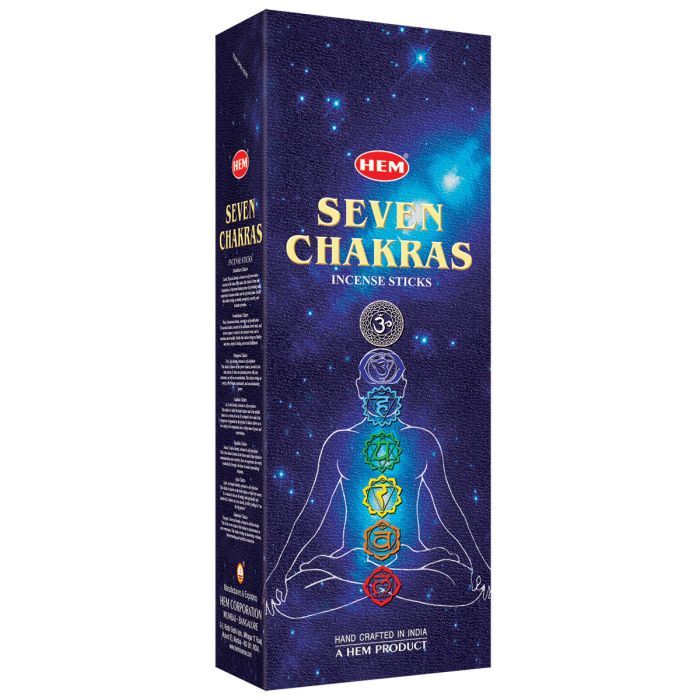 Hem 7 Chakras Incense sticks (20 sticks per pack ,6 packs in box)- 7 ...