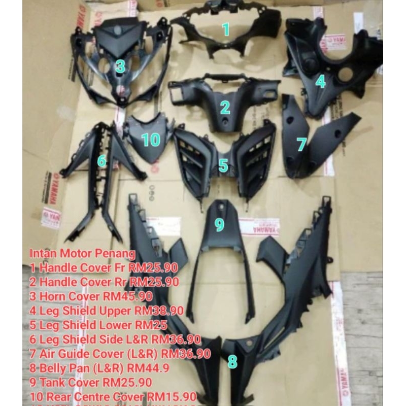 Jaminan 100% Original Yamaha LC135 V8 Fi Full Set Inner Handle Horn Leg ...