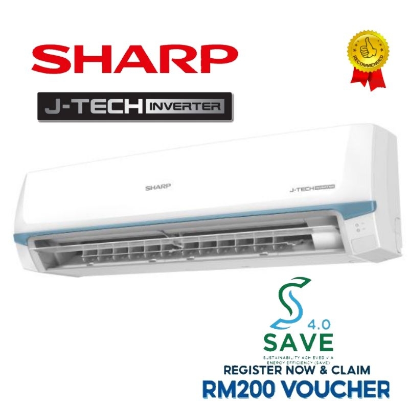 Sharp AHX24BED R32 J-Tech Inverter 2.5HP Air Conditioner / 5 Star ...