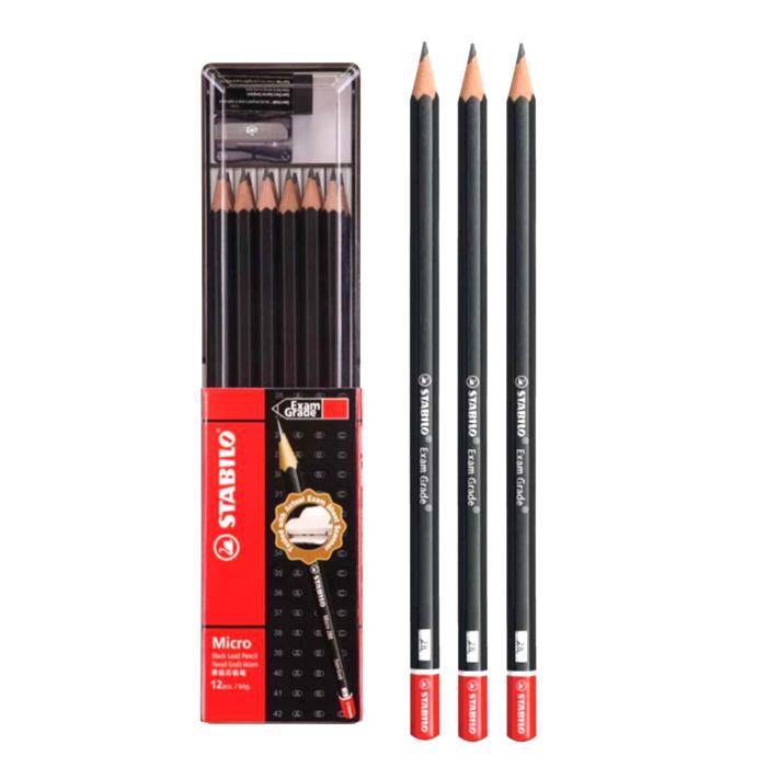 STABILO MICRO 288 EXAM GRADE 2B PENCIL ( 6 pcs ) | Shopee Malaysia