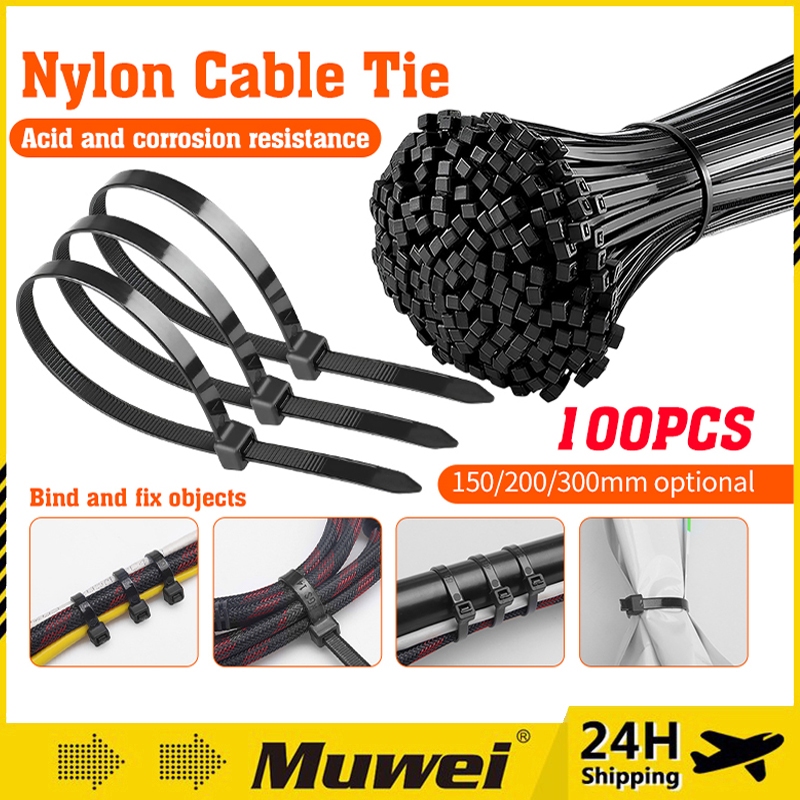 Nylon Universal Cable Tie Buckle For Car - 2025 Enhanced Heavy Duty Zip Ties Uv Resistant Black Cable Tie Buckle Zip Tie Automotive Home Tasks 50 Pcs