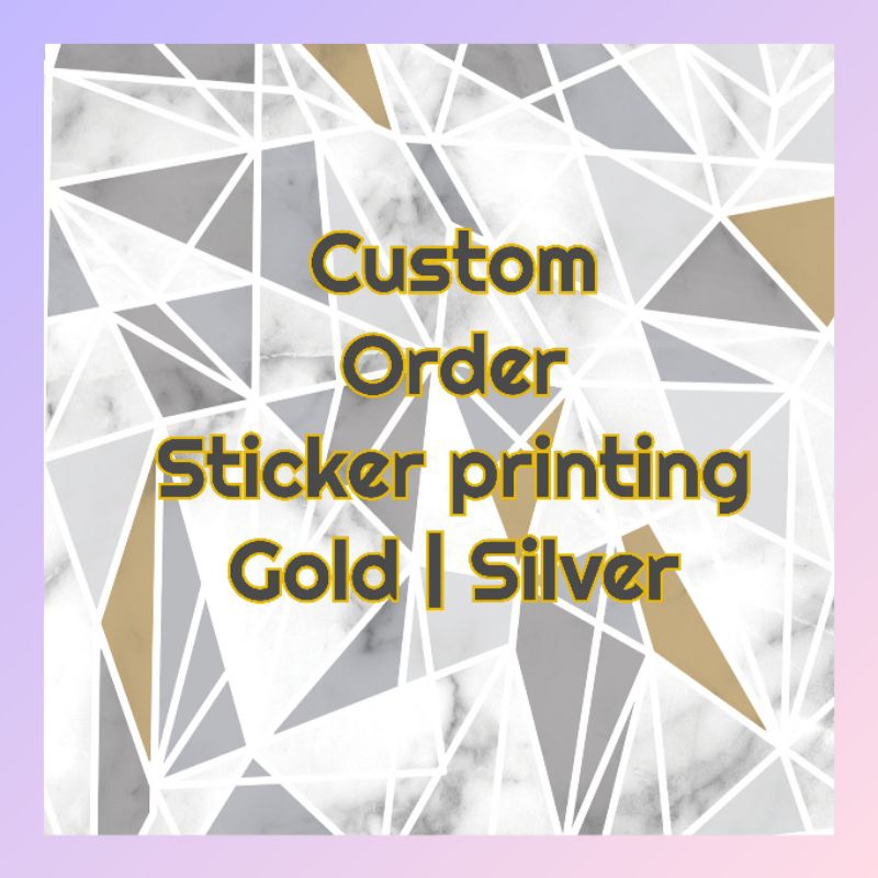 custom order printing sticker gold | Shopee Malaysia