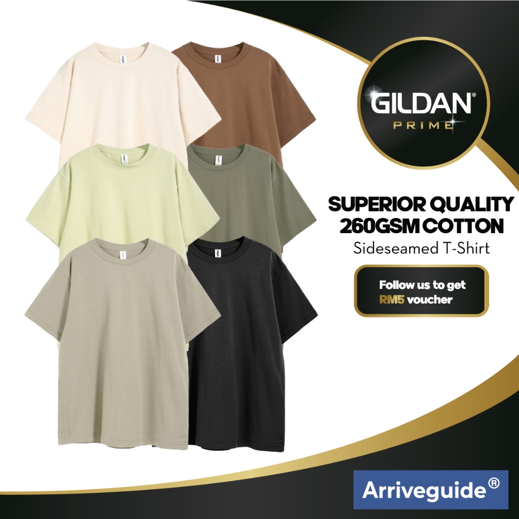 Gildan Prime x Arrive Guide Oversized Superior Cotton 260gsm T-Shirt ...