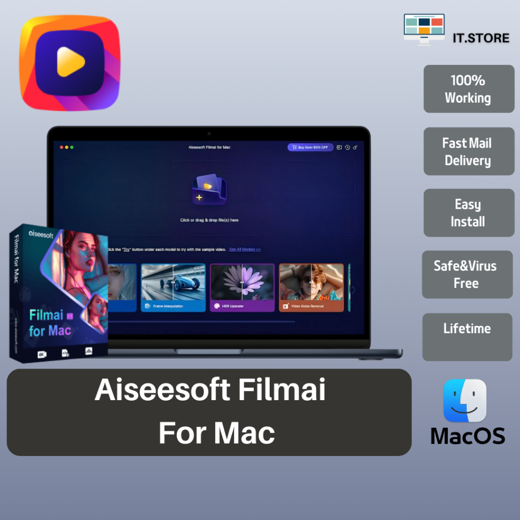 Aiseesoft Filmai Lifetime for Intel Mac Or M1/M2 M3 Chip Apple Silicone ...