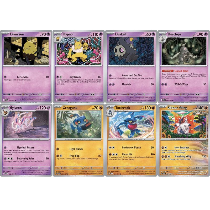 POKÉMON PTCG SV6.5 Shrouded Fable Psychic,Fighting C,UC 016 017 018 019 ...