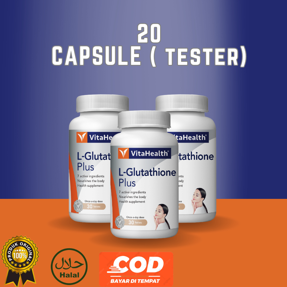 L-Glutathione plus putihkan kulit seluruh Badan whitening pemutih c glutathione supplement