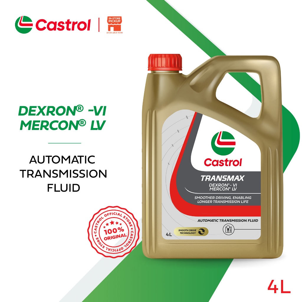 Castrol TRANSMAX ATF DEXRON®-VI MERCON® LV Multivehicle (4L) | Shopee ...