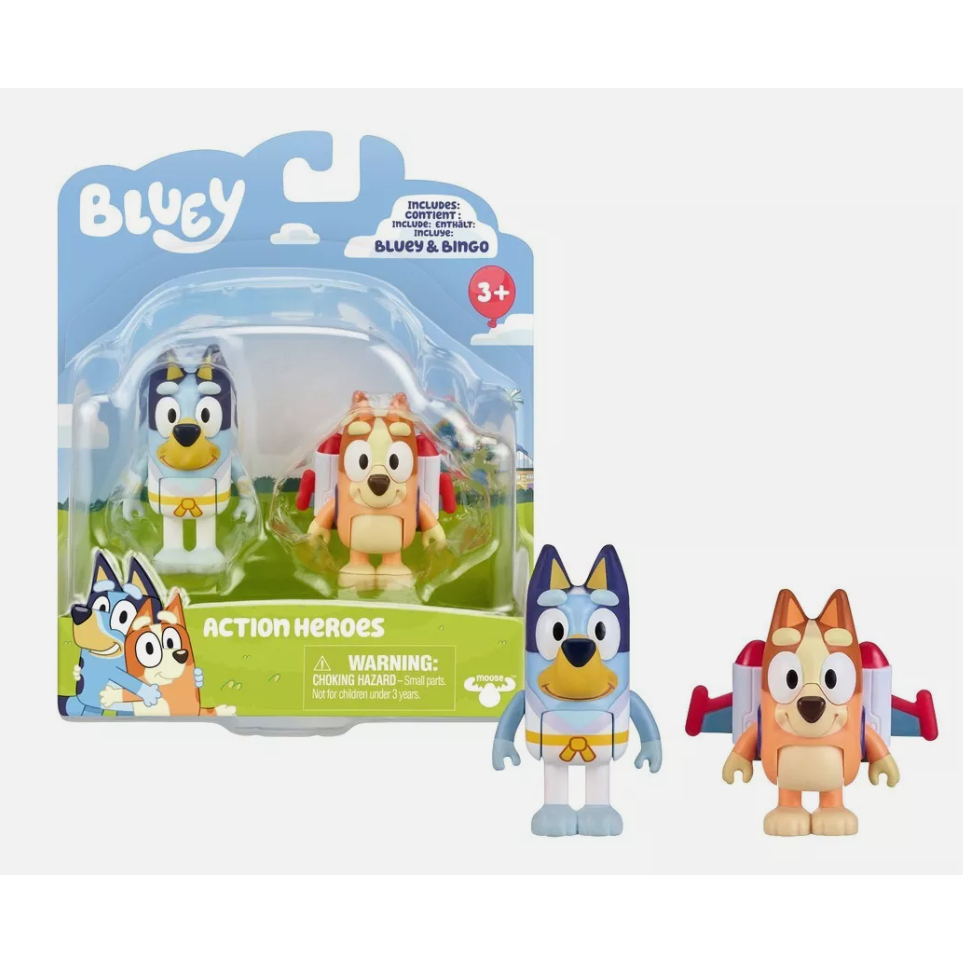 Bluey Figure 2-Packs, Action Heroes 2.5 Inch and Bingo Figures | Shopee ...