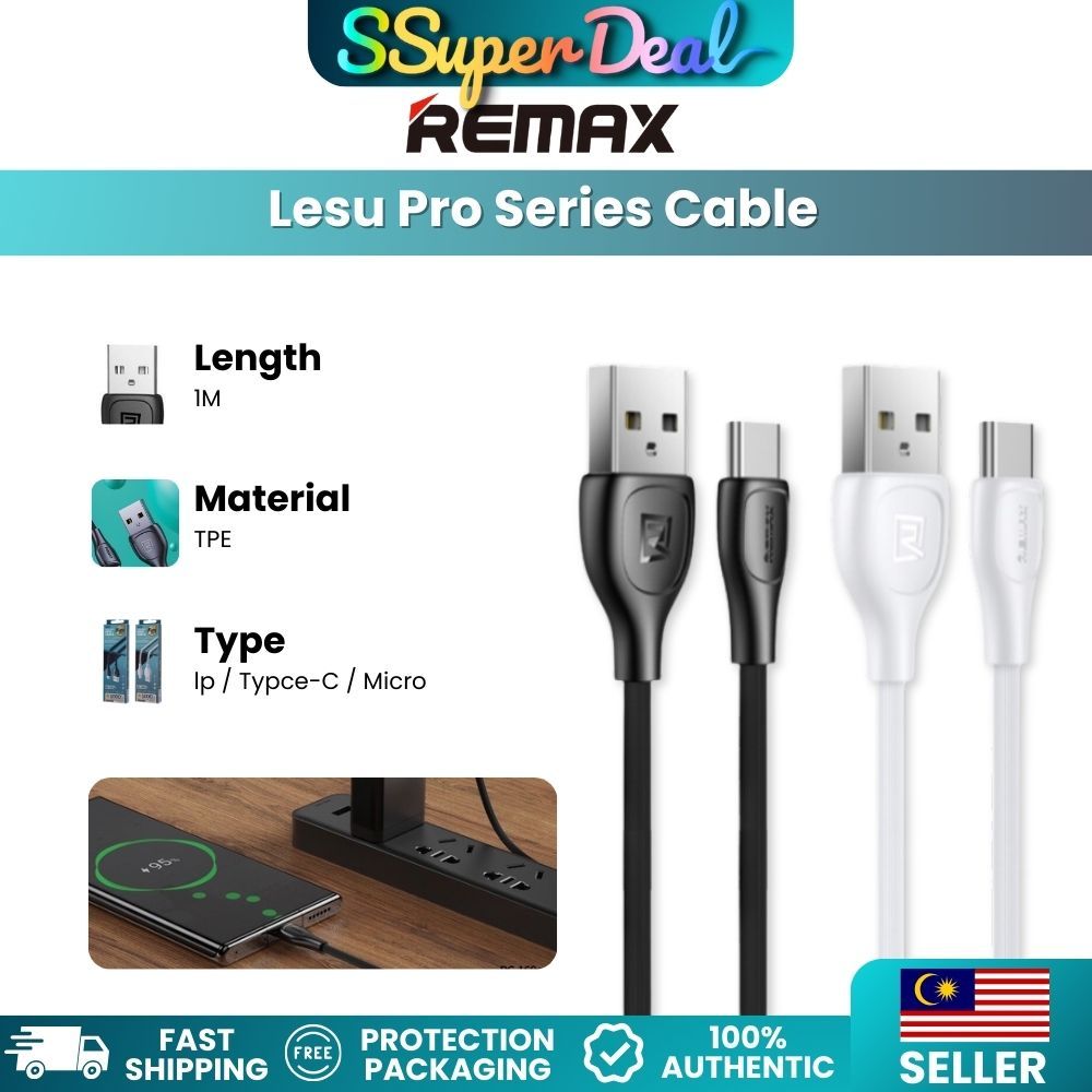 Remax Lesu Pro Series RC-160m/RC-160i/RC-160a Charging Data Cable 1M ...