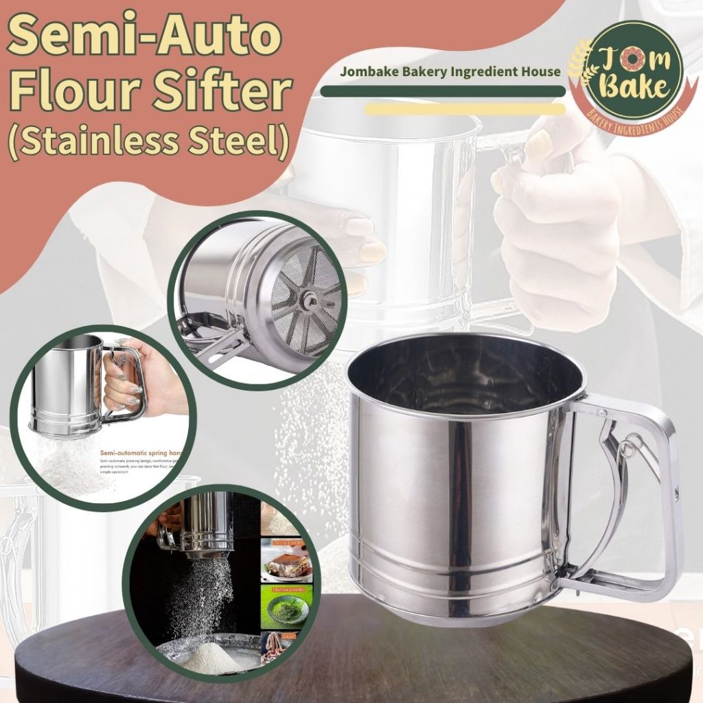 Stainless Steel Semi-Auto Flour Sifter | Shopee Malaysia
