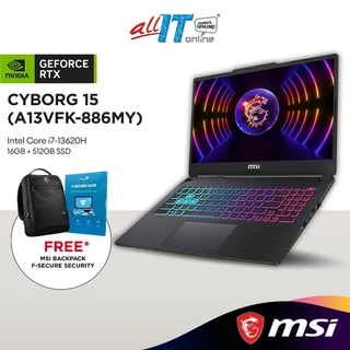 MSI Cyborg 15 A13VFK-886MY 15.6" FHD 144Hz Gaming Laptop (Intel Core i7-13620H | 16GB | 512GB SSD | GeForce RTX™ 4060)