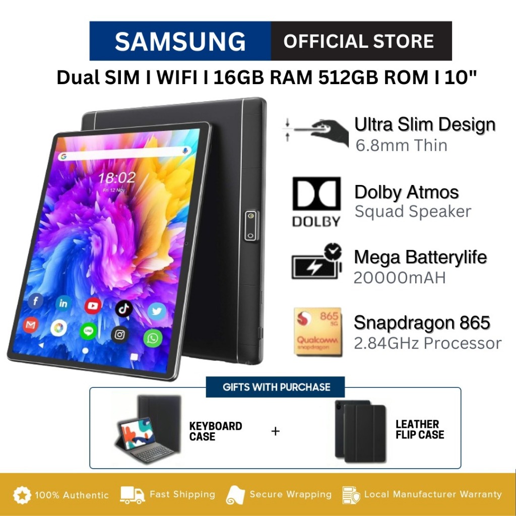 2024 5G Tablet Samsung Galaxy Tab P20 12 Inch Tablet 12GB+512GB