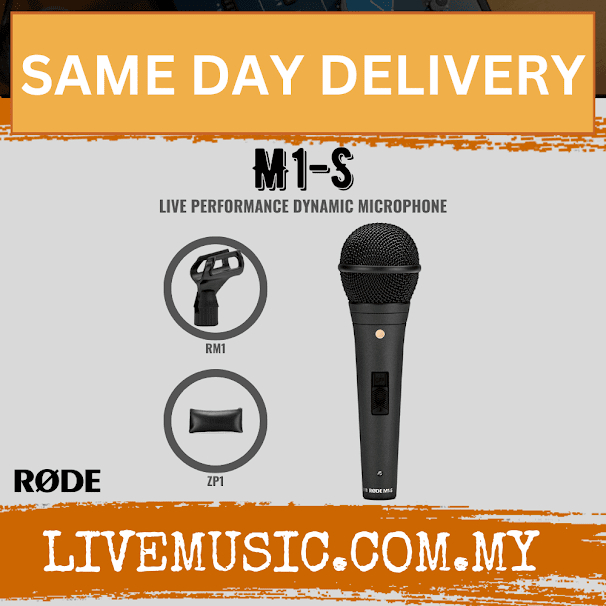 Rode M1-S Live Dynamic Vocal Microphone with On/Off Switch (M1S ...