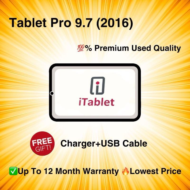 USED Tablet Pro 9.7 2016 (💯% Original Secondhand) | Shopee Malaysia