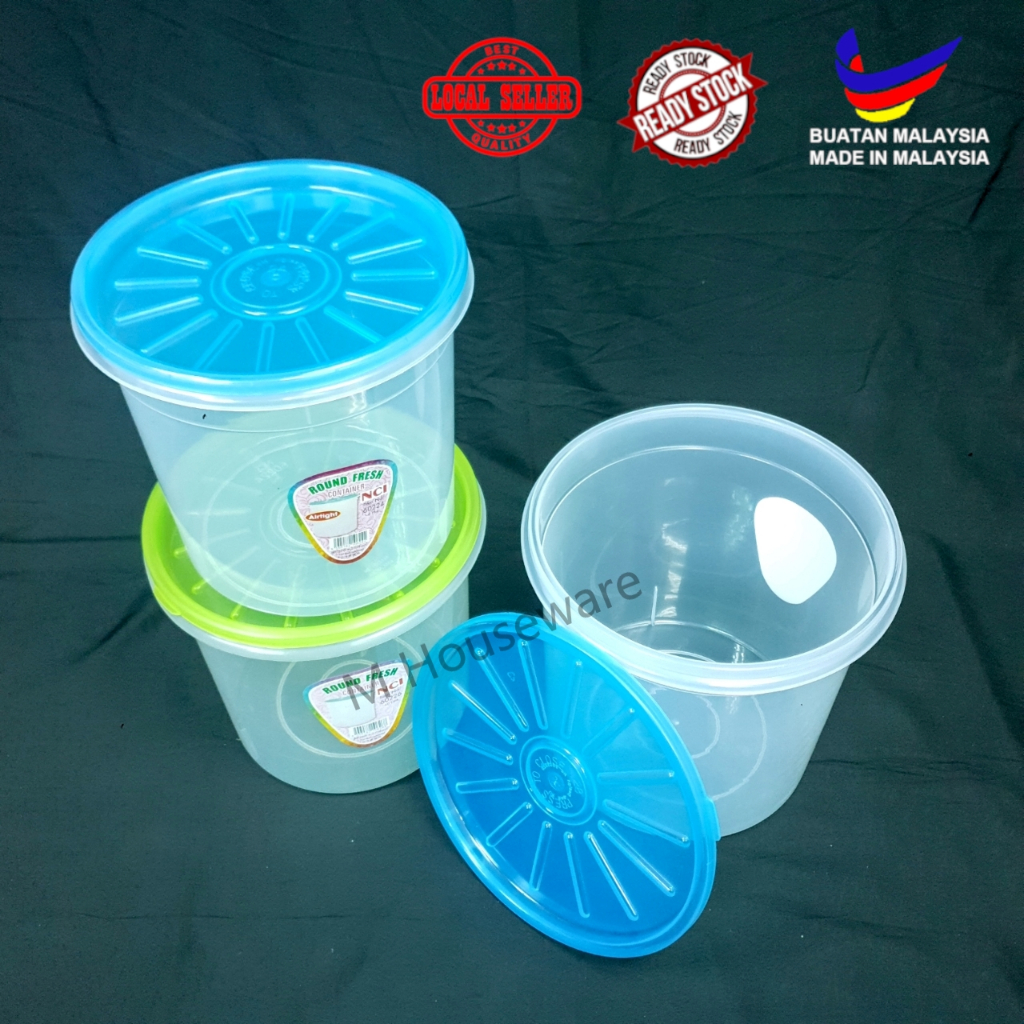 NCI Round Container Air-Tight 8L ~ 14L Bekas Plastic Bekas Keropok ...