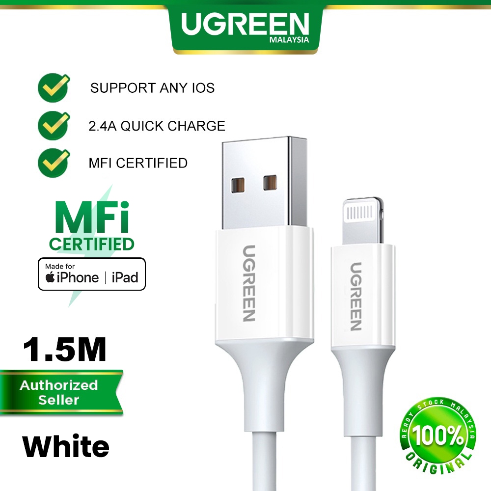 UGREEN MFi USB A To Lightning Cable QC Quick Charge Fast