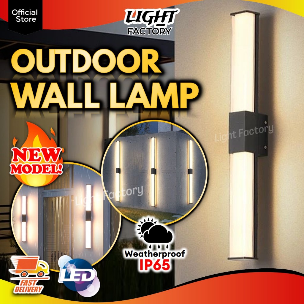 🔥NEW🔥Modern Linear Outdoor LED Wall Light IP65 Weatherproof Warmwhite ...