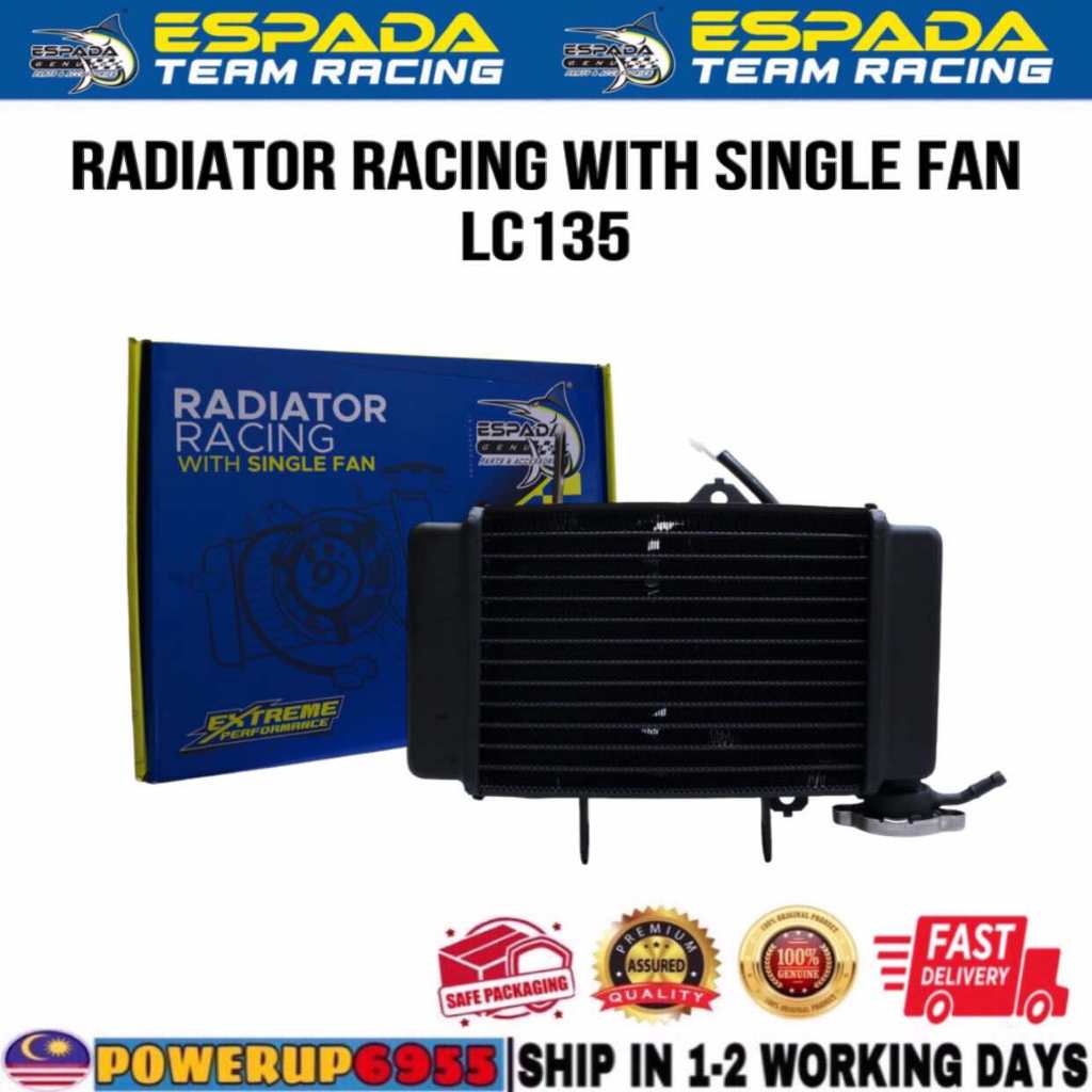 LC135 LC 135 4S V1-V8 ORIGINAL ESPADA RACING RADIATOR WITH SINGLE FAN ...