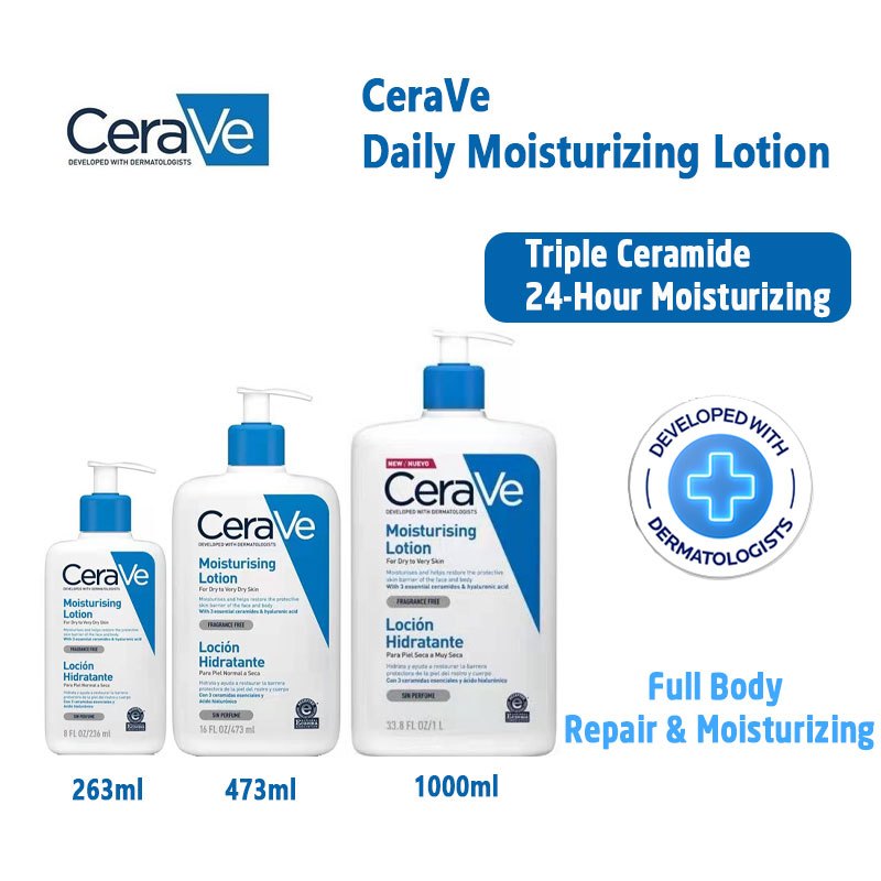 CeraVe Daily Moisturizing Lotion Face & Body Lotion for Dry to Very Dry