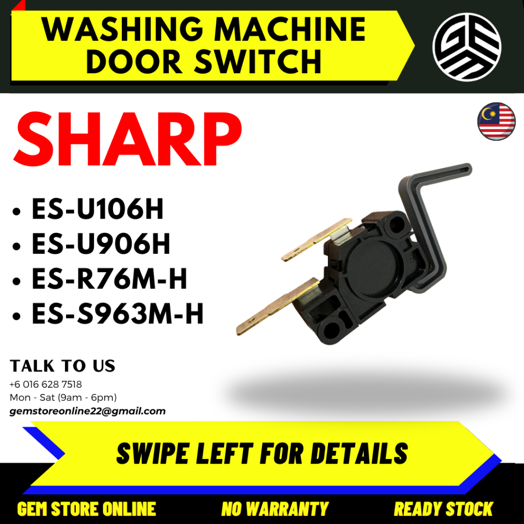 ES-U106H / ES-U906H / ES-R76M-H / ES-S963M-H SHARP Washing Machine Door ...