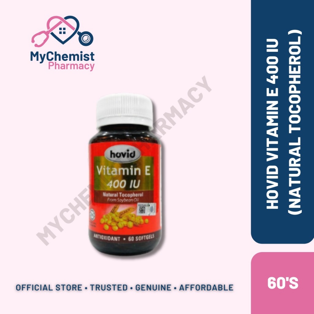 HOVID VITAMIN E 400IU NATURAL TOCOPHEROL 60'S Antioxidant / Skin