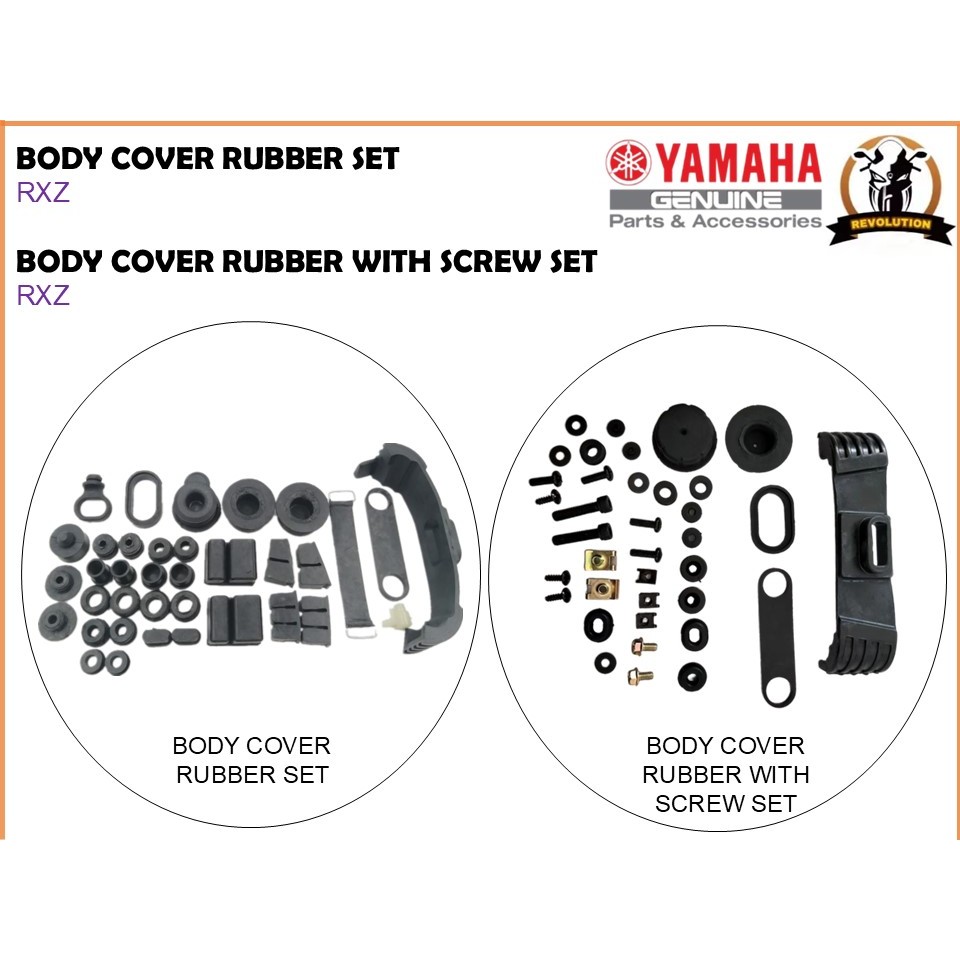 BODY COVER RUBBER DAMPER SET GETAH FRAME BODY BUSH GOURMET WITH SCREW ...