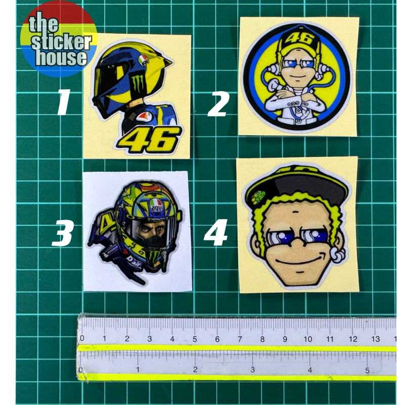 46 THE DOCTOR ROSSI 46 VR46 STICKER PRINTING LAMINATED REFLECTIVE ...
