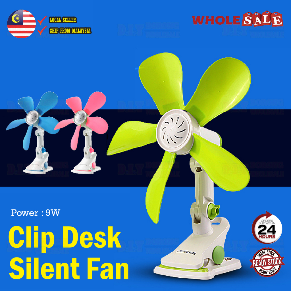 Portable Electric Clip Fan 5 Blades Leaf Quiet and Cool Winds ...