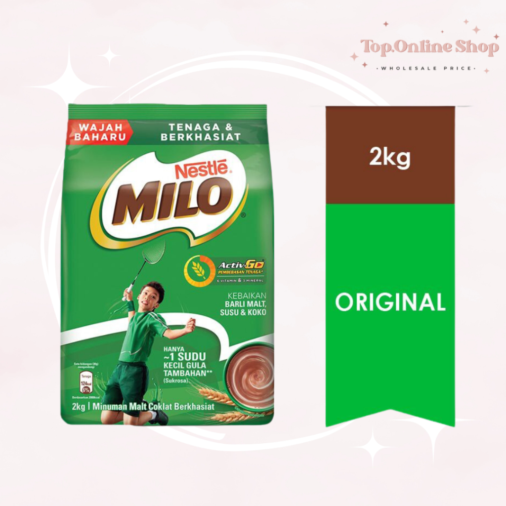 NESTLE MILO ACTIV-GO CHOCOLATE MALT POWER 马来西亚早餐必备（2 KG） | Shopee Malaysia