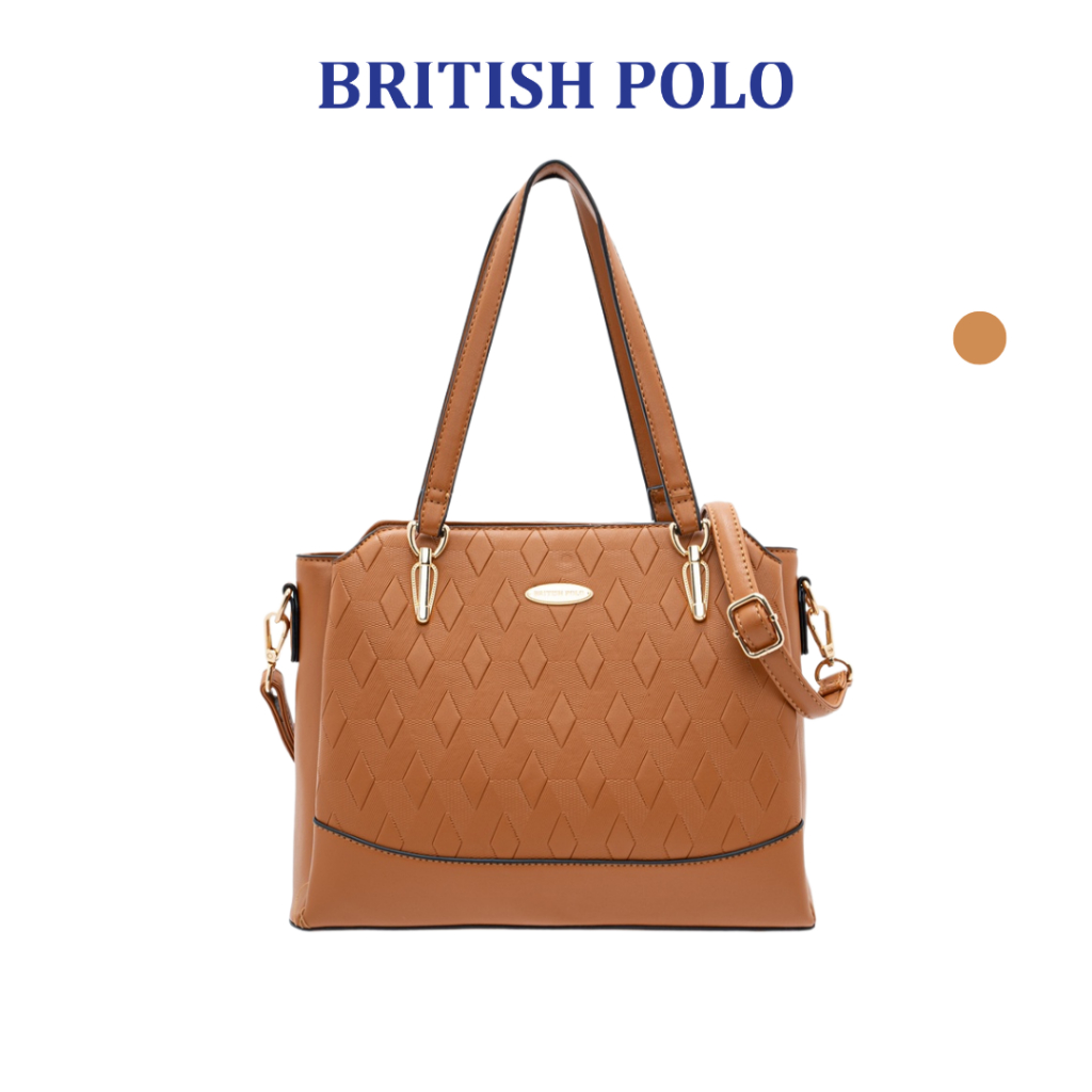 British Polo Jomana Ladies Womens PU Leather Shoulder Handbag with Top