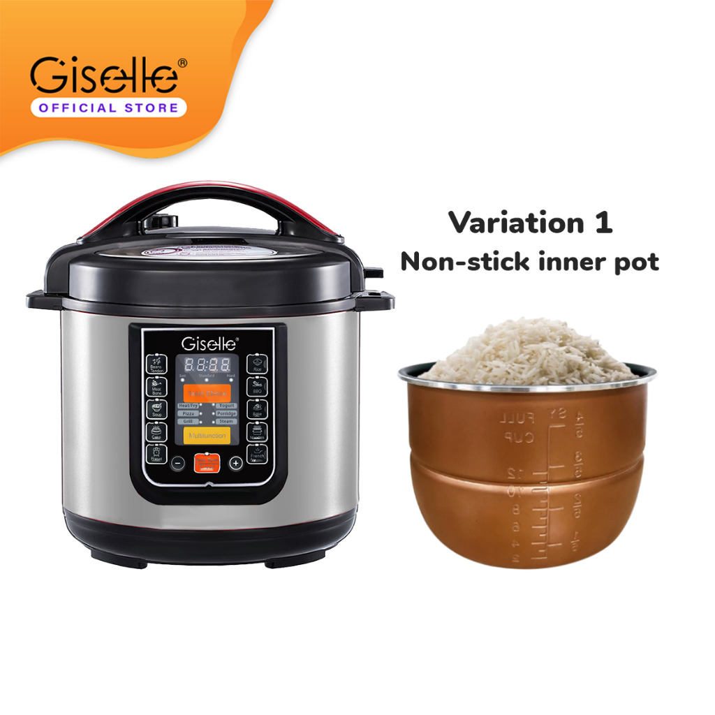Giselle Mini Rice Cooker 1.2L with Non-stick Pot and Steamer 200W (KEA0371)