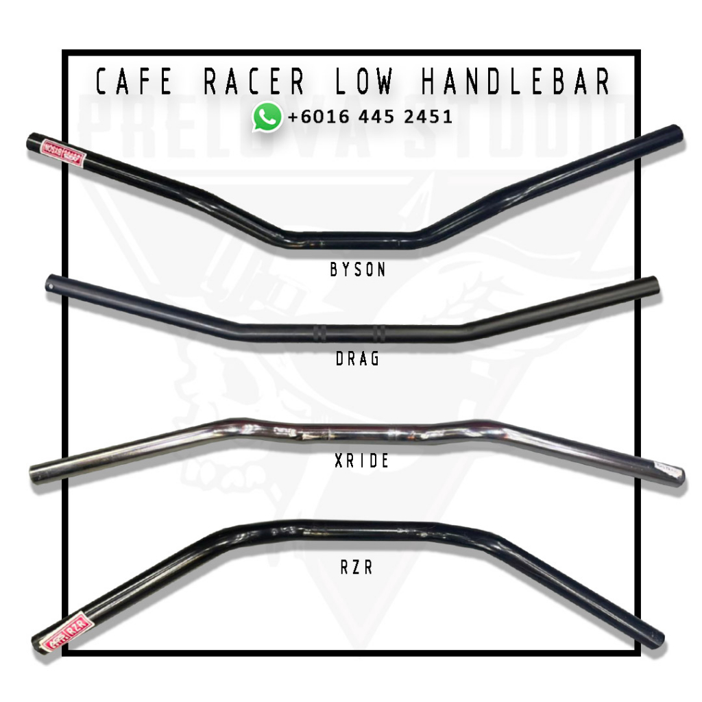 ( READY STOCK) Cafe Racer Low Handlebar DRAG, RZR, XRIDE BYSON Custom ...