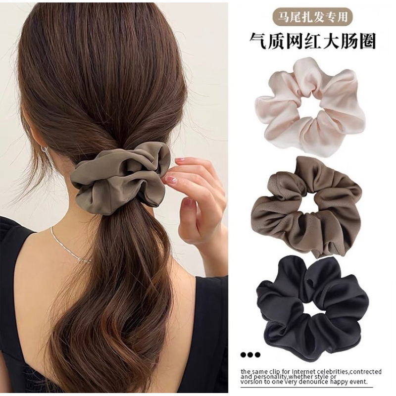 Organza Scrunchies Hair Ties Scrunchie Elastic Hair Bands For Women Girl  Ponytail Holder Hair Rope