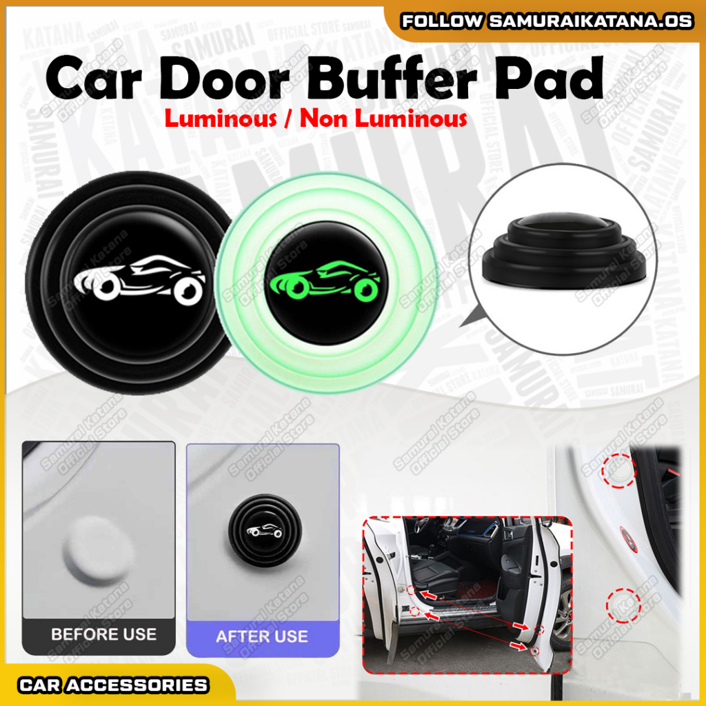 Universal 1PC Car Door Buffer Pad Absorber Sticker Silicone Rubber ...