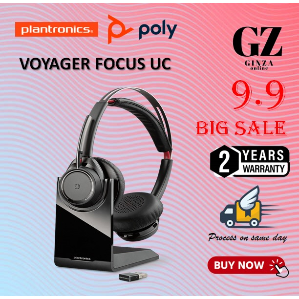 PLANTRONICS / POLY VOYAGER FOCUS UC B825-M (#202652-02) | Shopee