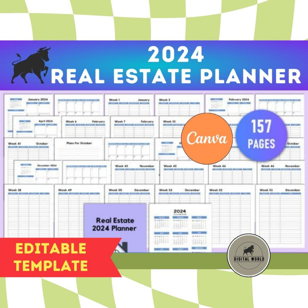 Real Estate Planner 2024 | Canva Real Estate Planner | Editable Real ...