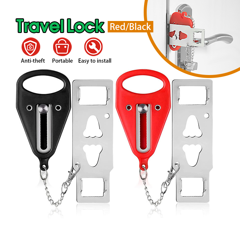 Portable Safety Door Lock Easy to Install 防盗夹 Lock Hotel Lock Hostel
